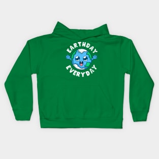 Earthday Everyday Earth Environment Climate Change Kids Hoodie